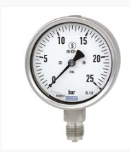 Bourdon tube pressure gauge, stainless steel